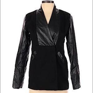 Jeykay NWT black faux leather jacket size small